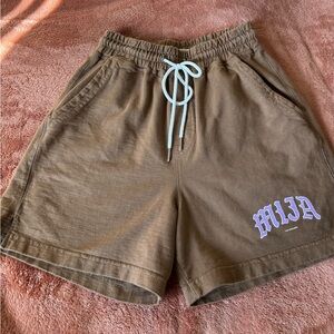 Viva La Bonita Olive Logo Lounge Shorts